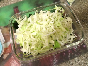 Seaweed Salad-Cabbage Pile