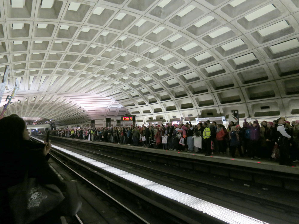 Metro Center Station - 2017 Women's March on DC