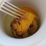 Mash Acorn Squash and Egg in a Bowl