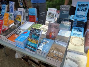 Cool books at the People's Climate March, Washington, DC, 2017