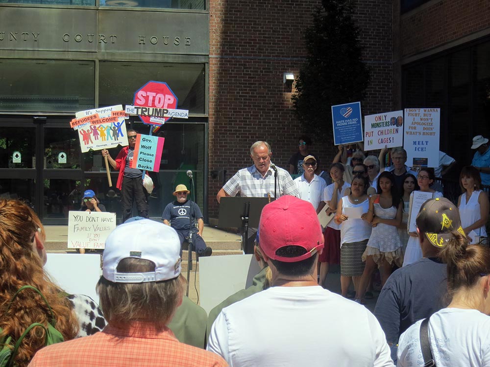 D-town Mayor Ron Strouse Speaks at the Families Belong Together Rally