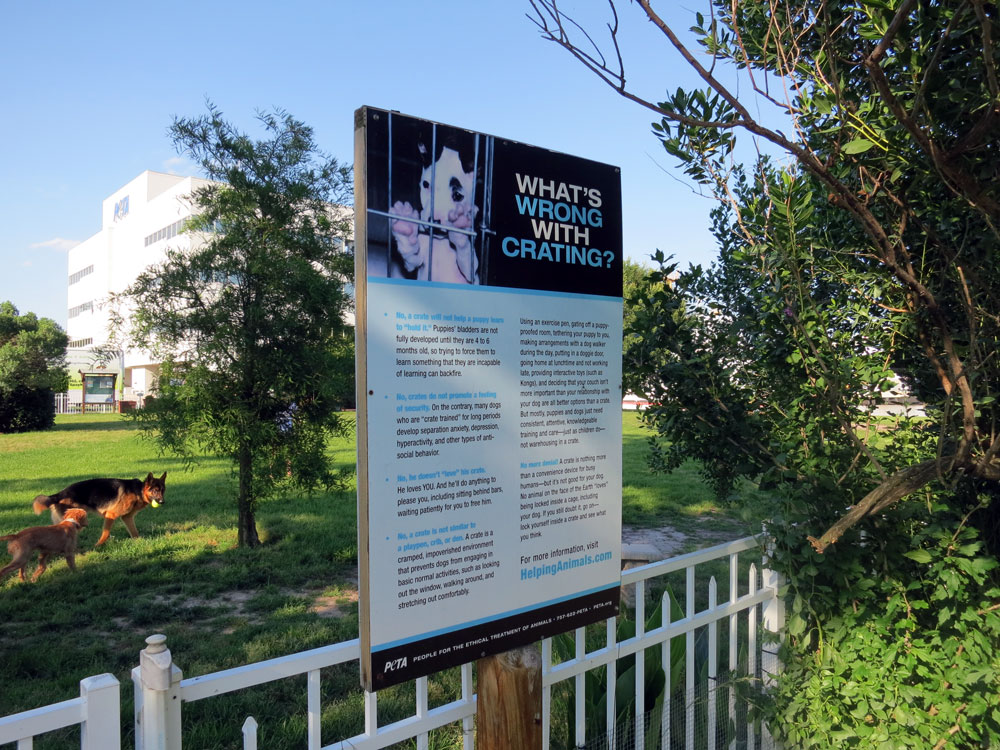 PETA Dog Park Asks, What's Wrong with Crating?